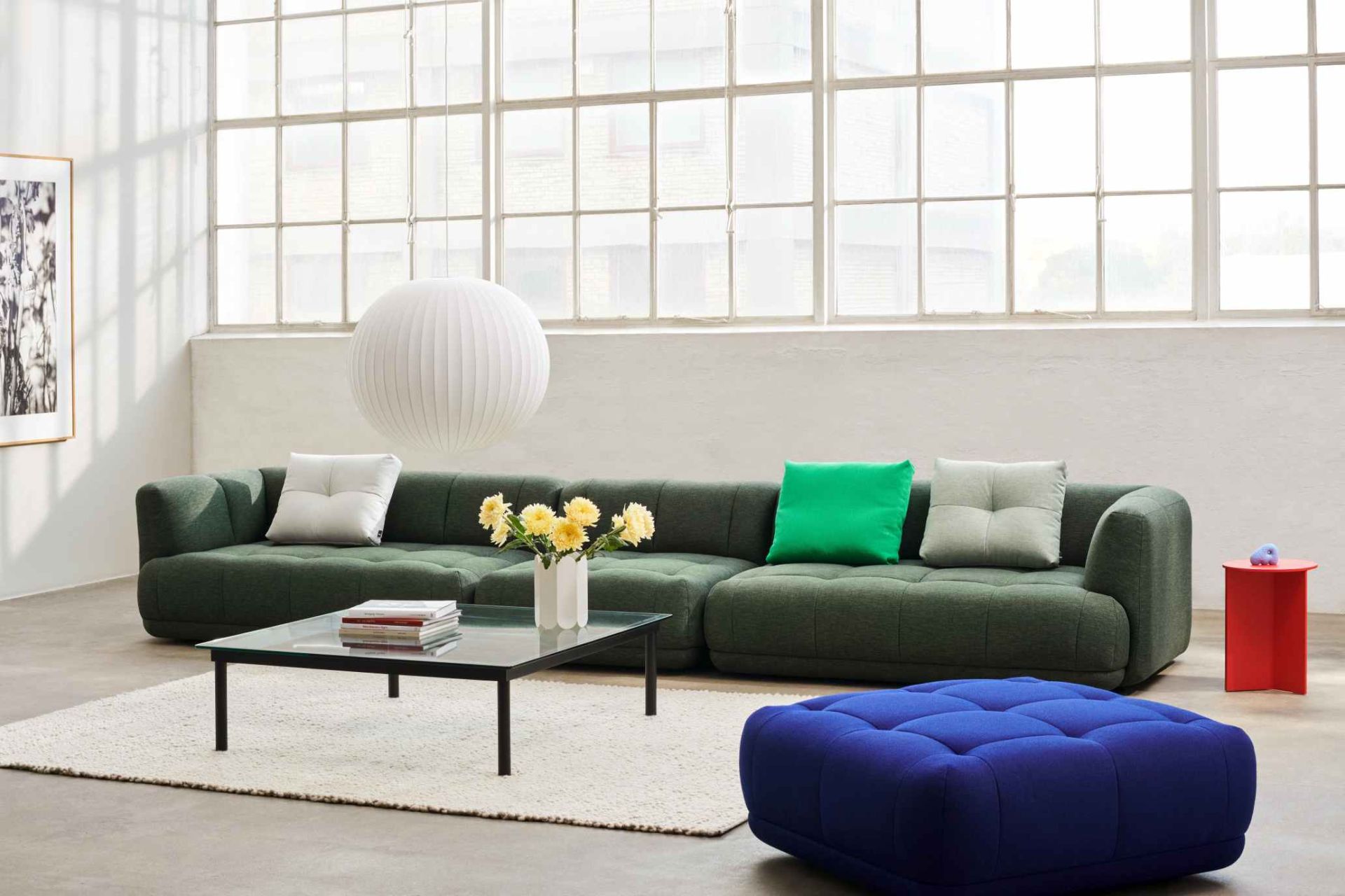 Quilton Ottoman Tabouret Hay