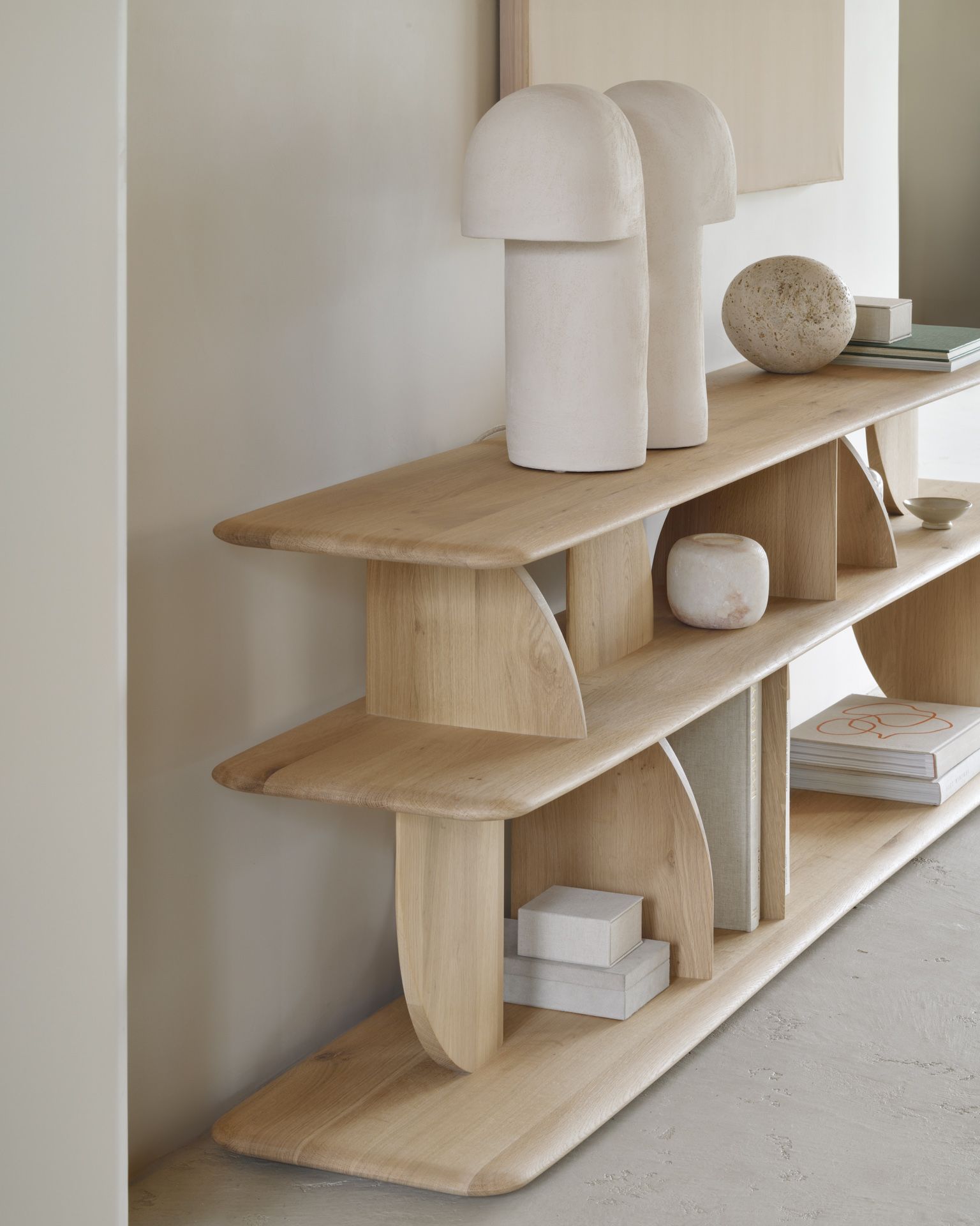 Geometric Console / Table d'appoint CHÊNE NATURE Ethnicraft OFFRE SPECIALE