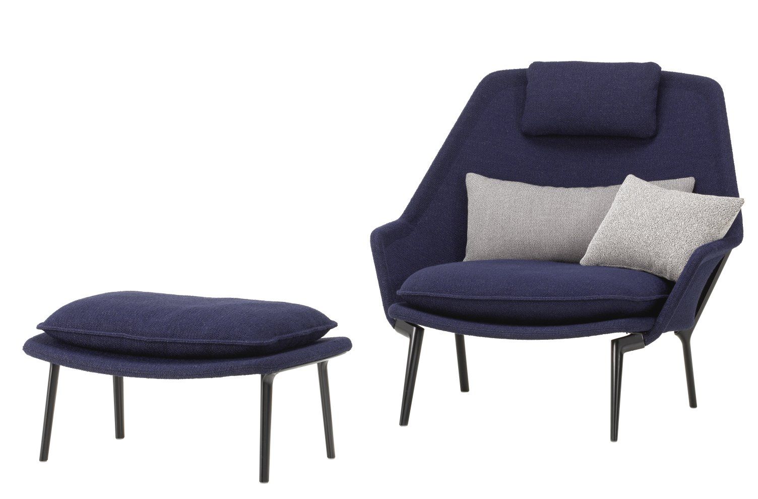 Slow Chair & Ottoman Fauteuil en tissu Vitra 