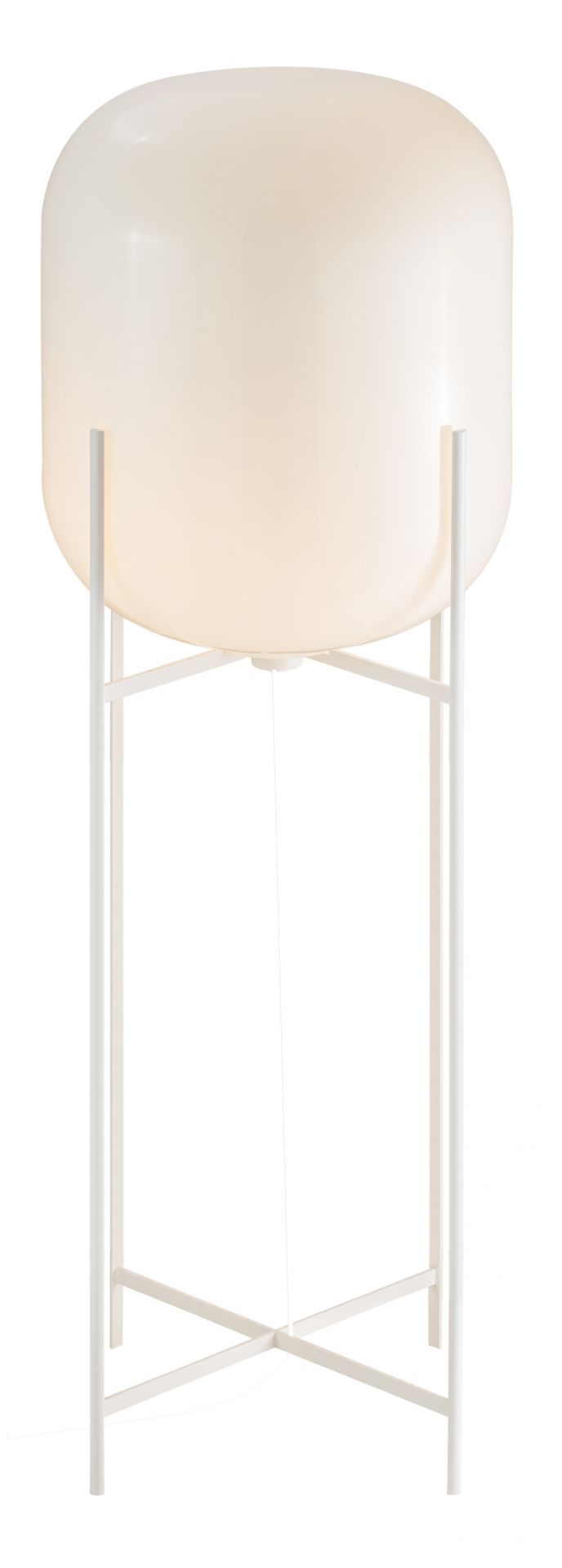 Oda Big lampe à pied Structure blanche - Verre blanc Pulpo