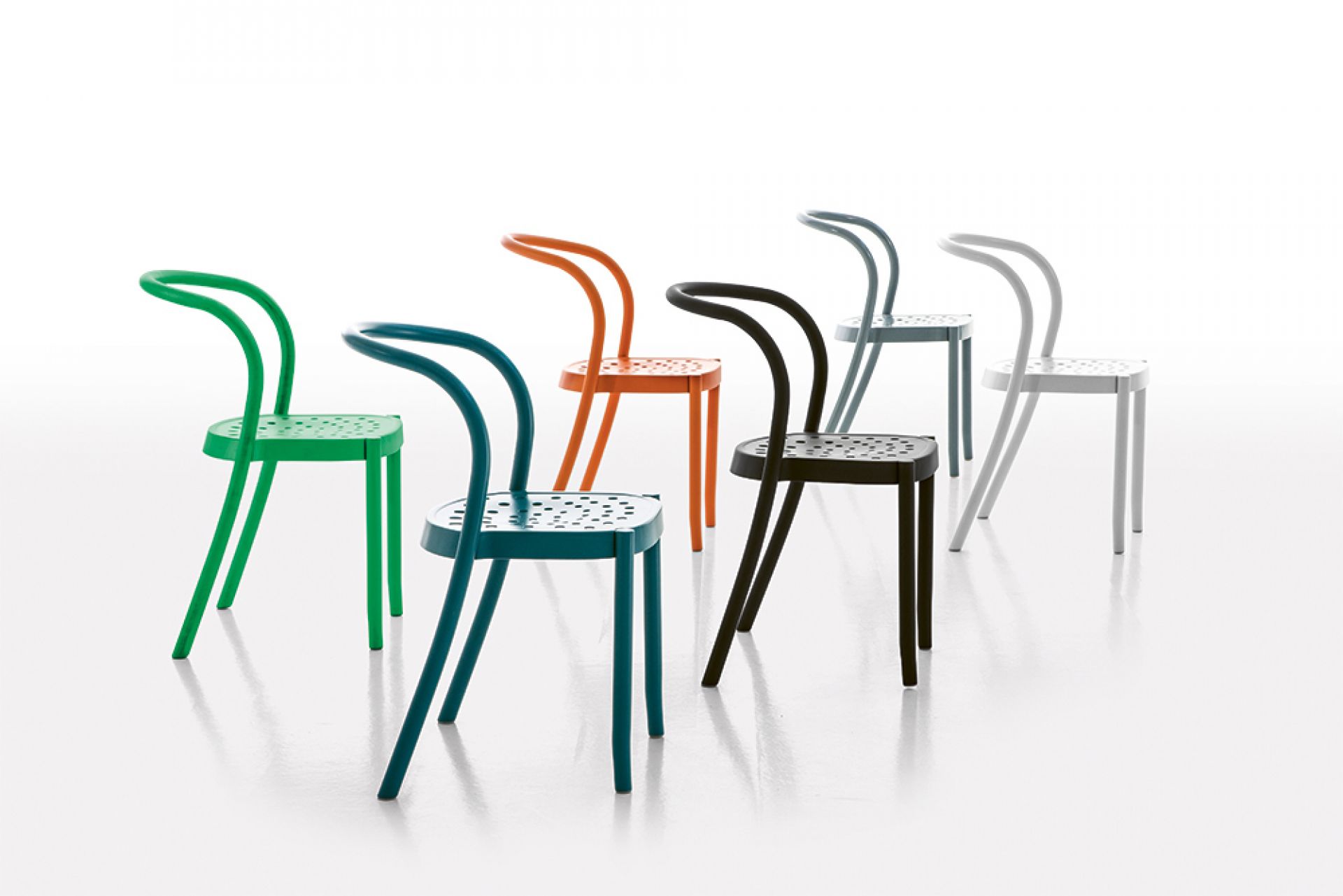 Chaise St. Mark Outdoor dossier en aluminium assise teintée bleu océan Moroso