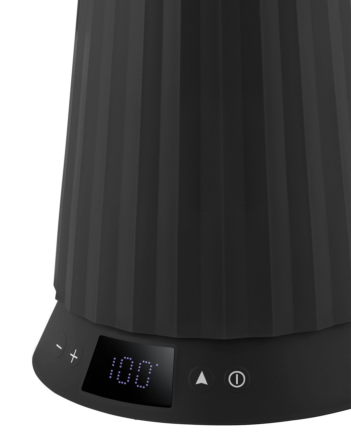MDL21 Plissé Bouilloire avec contrôle de la température Alessi Noir