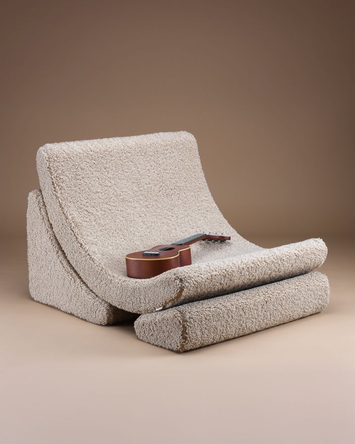 Lune Fauteuil pour enfants Tissu Teddy Wigiwama