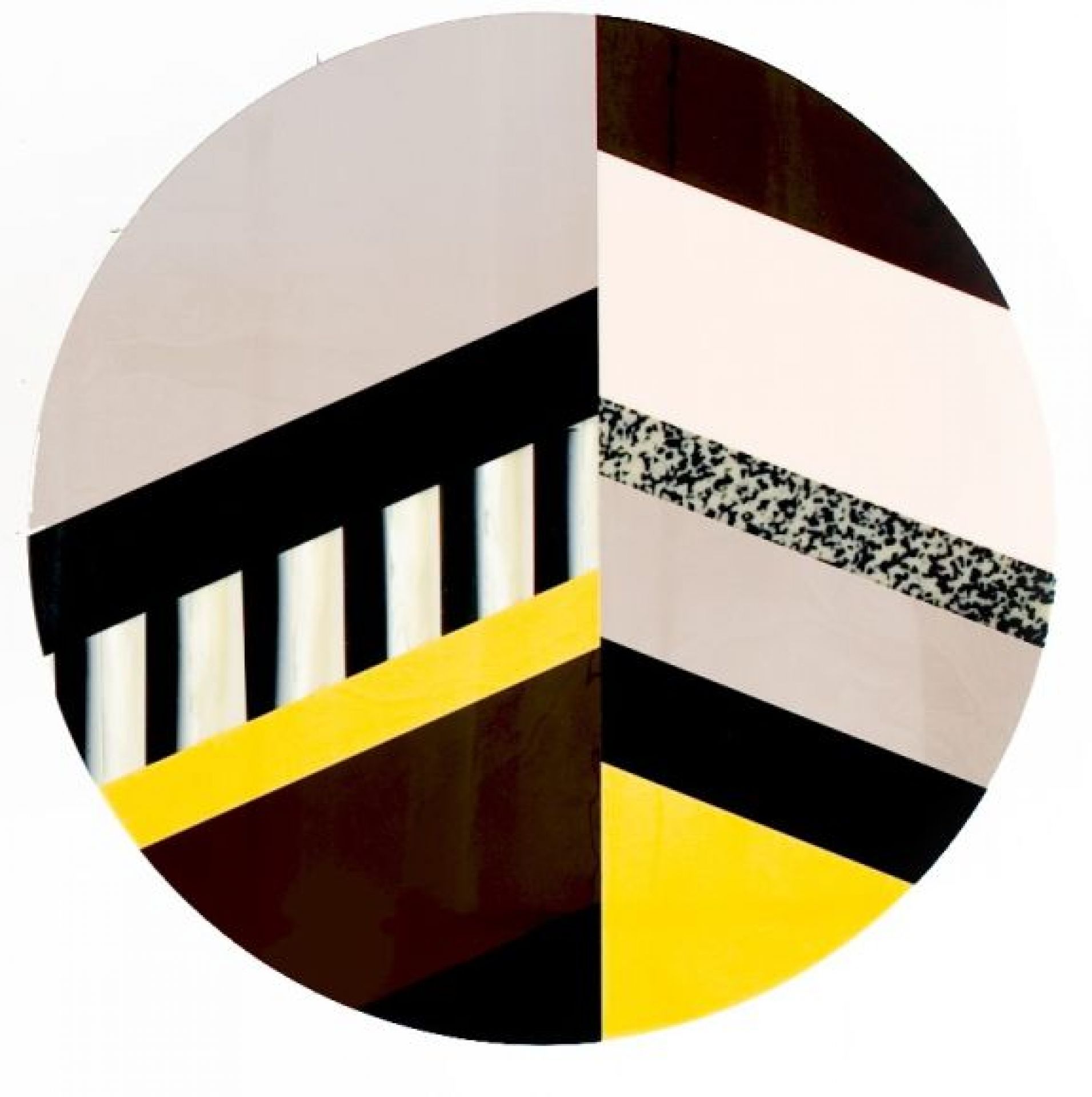 Fishbone tableau rond jaune Moroso