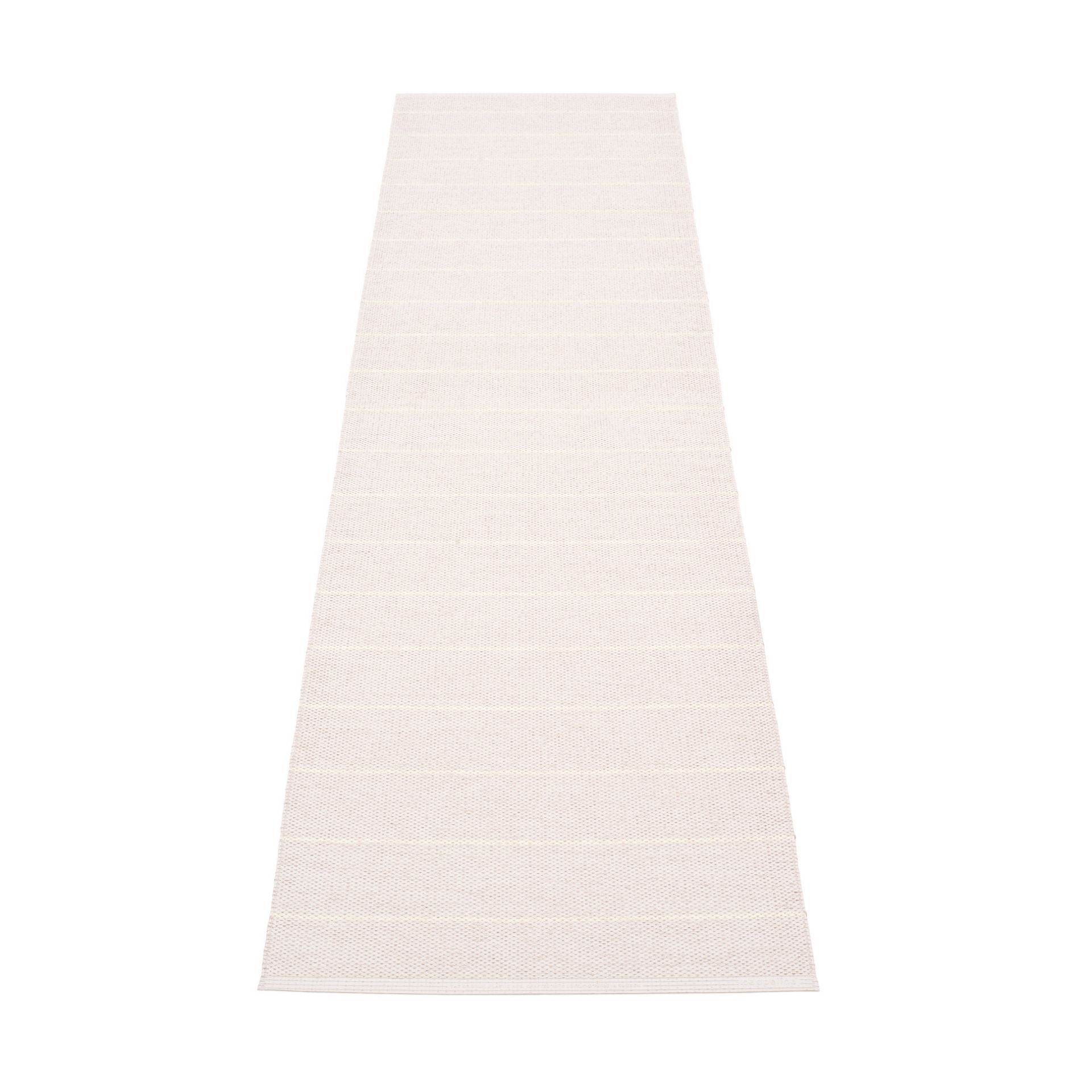 Pappelina Carl Kunststoffteppich in Pale Rosa/Ballet, 70x270 cm, Detailansicht des gewebten Teppichs.