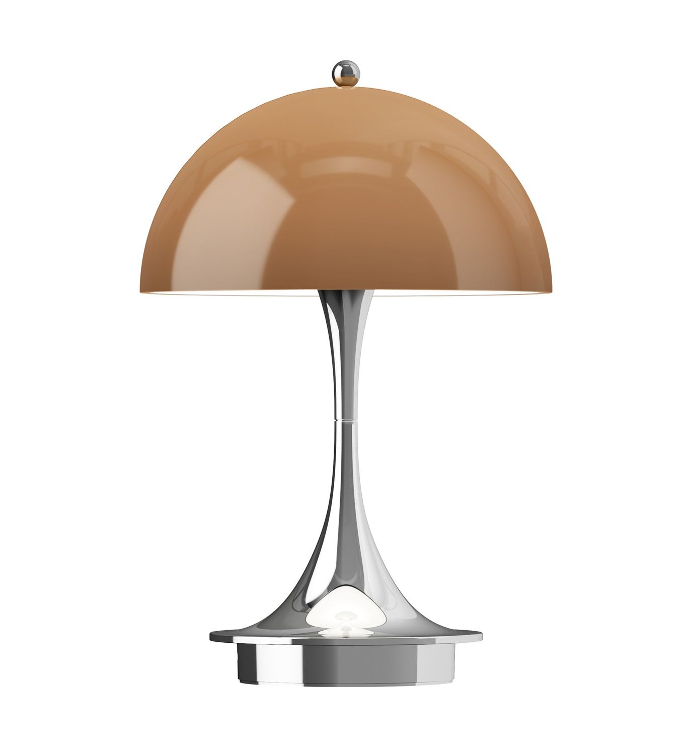 Panthella 160 Portable Lamp Chrome Lampe de table / Lampe à batterie Louis Poulsen Brun