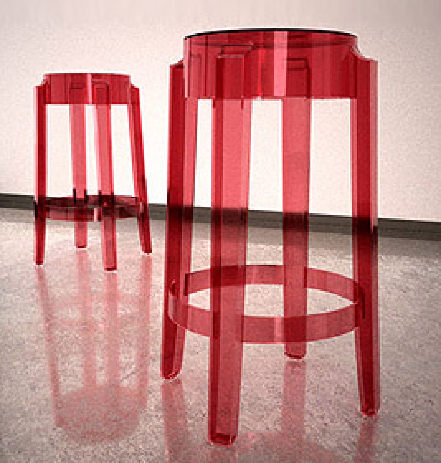 Charles Ghost tabouret set de 2 Kartell