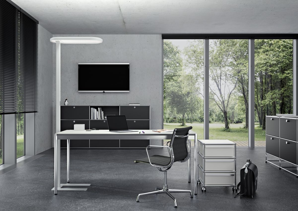 Kido Lampadaire Pied en T noir 3000K Belux