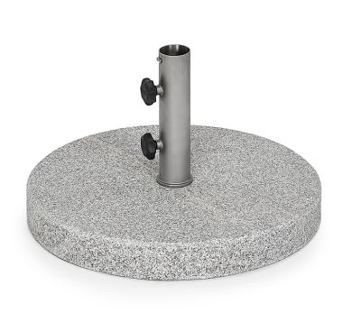 Plaque de sol granit gris/blanc rond Ø 70 cm pour parasol Weishäupl