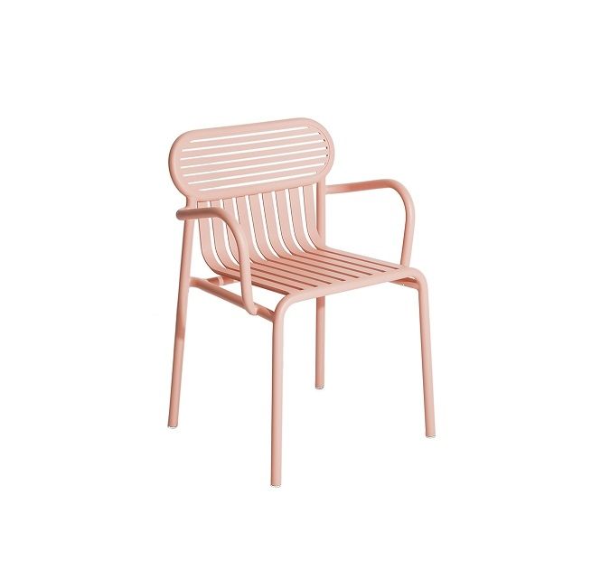 Week-End Garden Chair Chaise avec accoudoirs Petite Friture Blush Week-End Garden Chair Chaise avec accoudoirs Petite Friture Blush