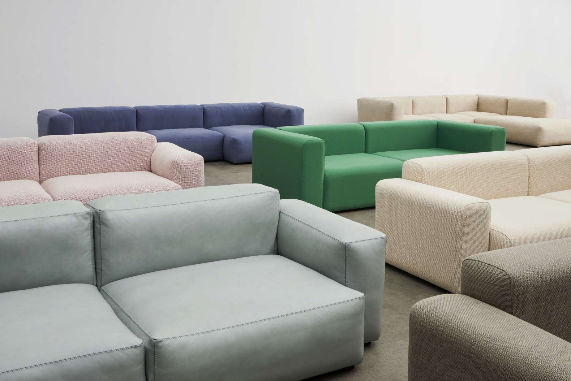 Mags Soft Sofa 2,5 places Combination 1 Low Armrest Hay