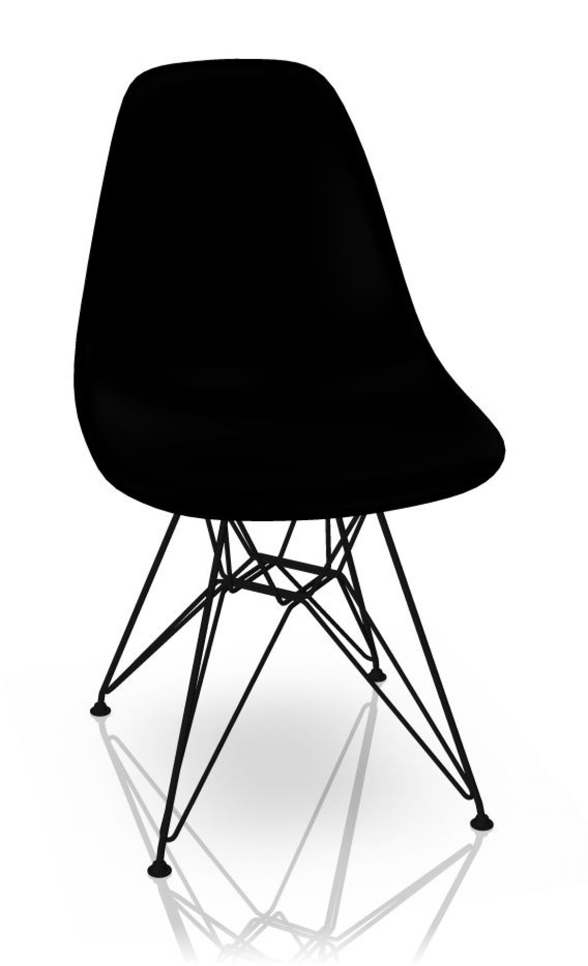 Eames Plastic Side Chair DSR Chaise Vitra Noir-Deep black
