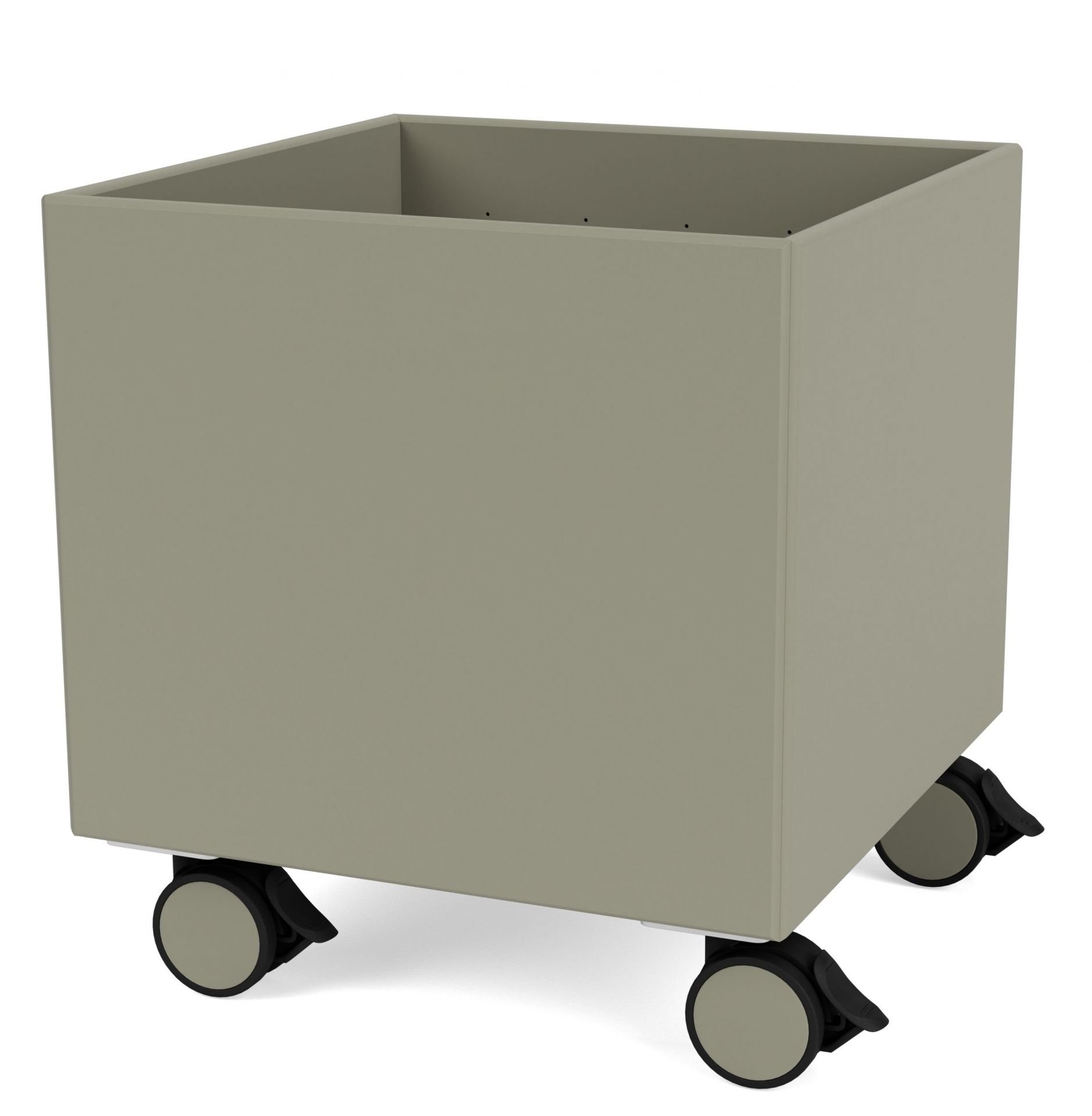 Colour Box Aufbewahrungsbox auf Rollen in Fennel 144: Quadratische, mobile Aufbewahrungslösung für Büro und Zuhause.