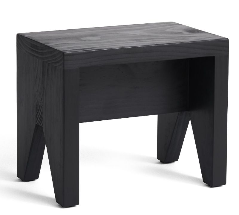 Manolito Stool Short Small Tabouret Hay Noir