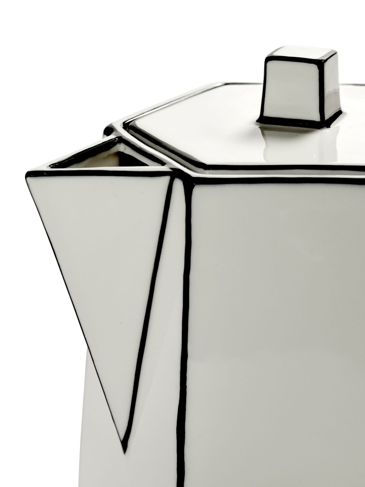 Théière blanche/noire Carte Blanche Serax 