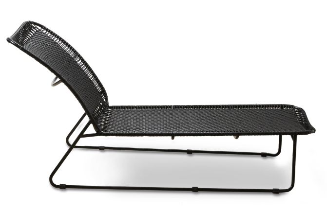 Cielo Lounge Chair low Chaise Lounge basse Outdoor ames Noir - Noir