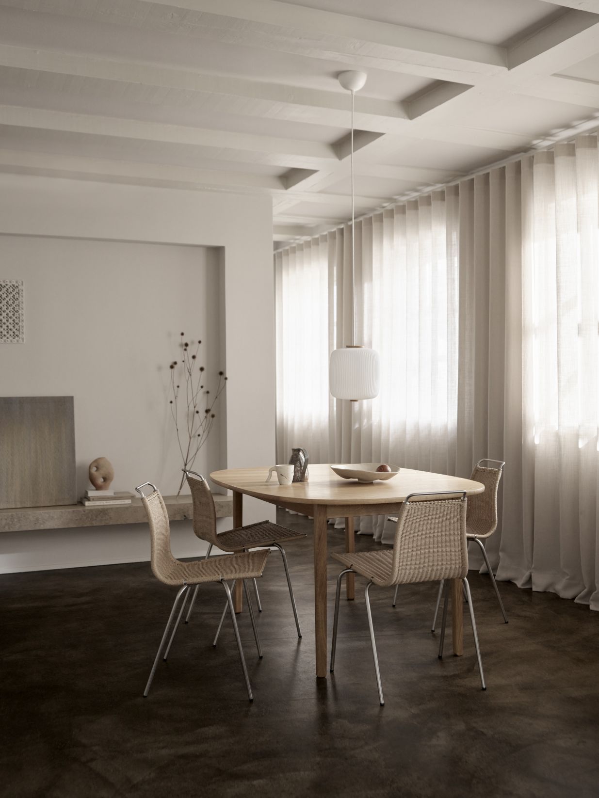 Chaise PK1 cordon naturel Carl Hansen & Søn 