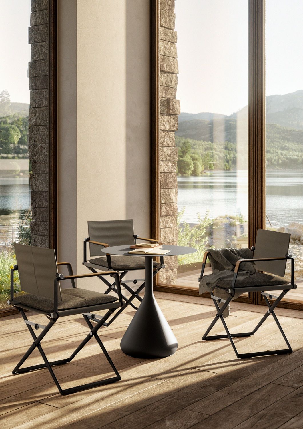 SEAX Outdoor Chaise avec décor bois Dedon