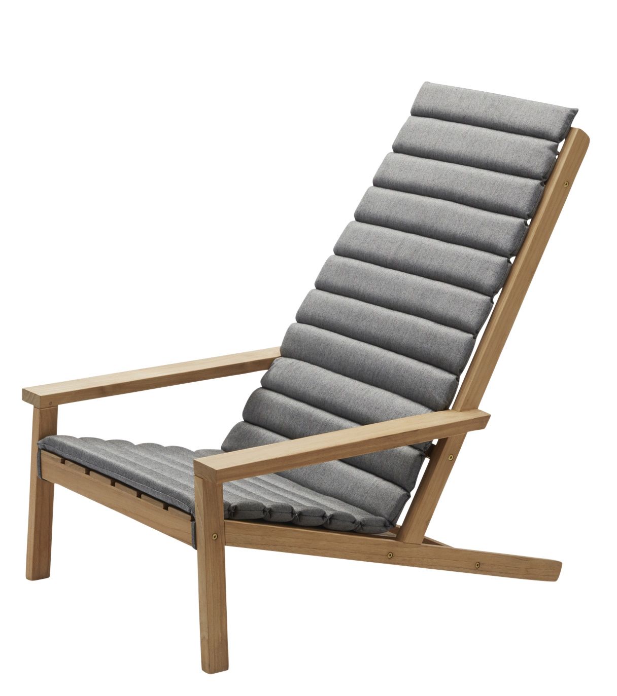 Between Lines Coussin d'assise pour chaise longue d'extérieur Skagerak by Fritz Hansen Ash