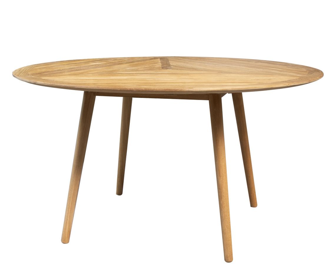 Définir une table de salle à manger ronde d'extérieur en rotin