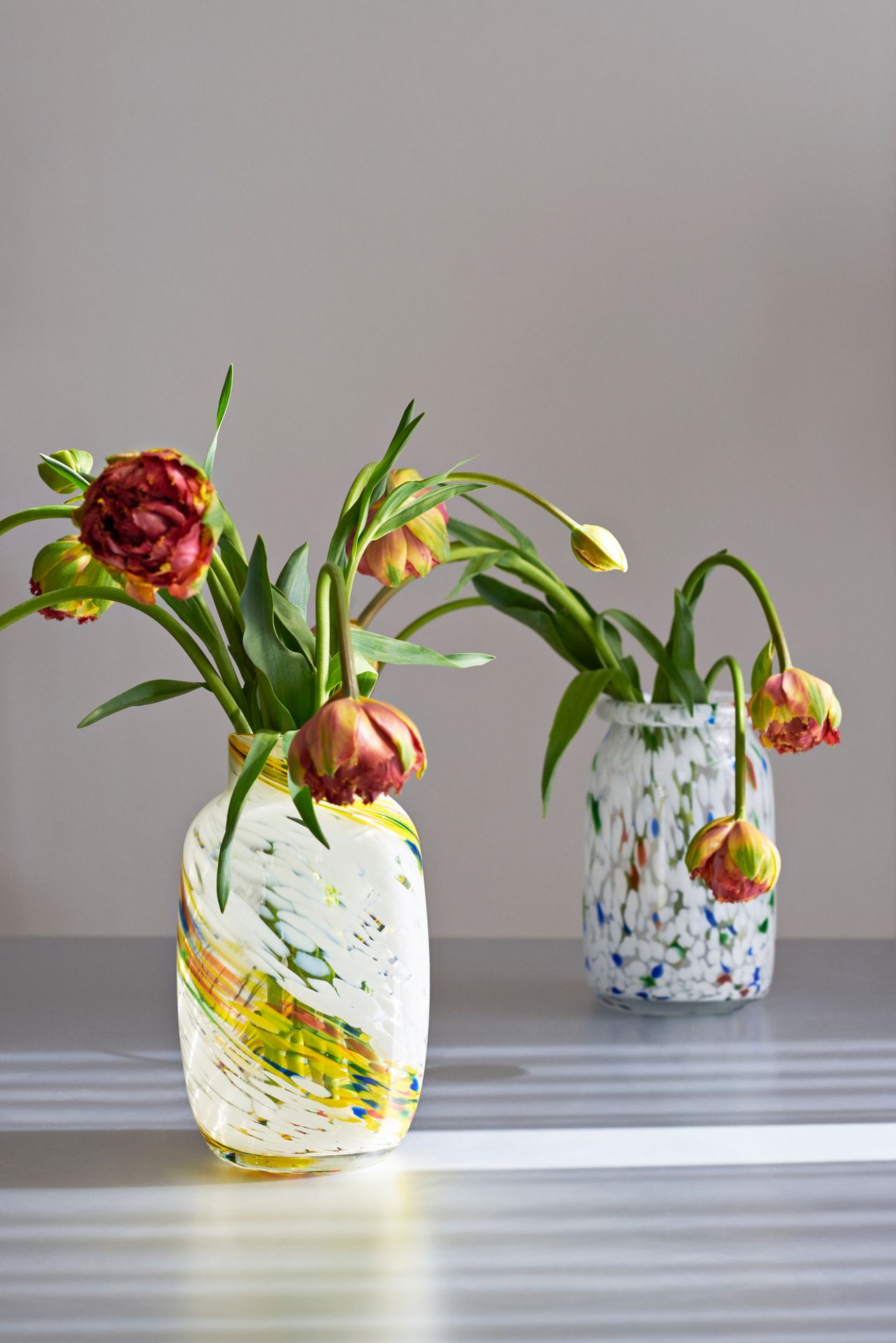 Splash Vase M White Dot Hay OFFRE SPECIALE