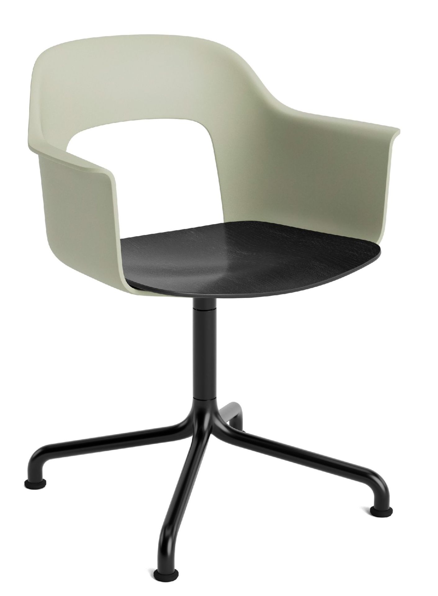 Layout Armchair 252 Fauteuil 4 pieds en étoile Pied pivotant avec base incurvée Hay  