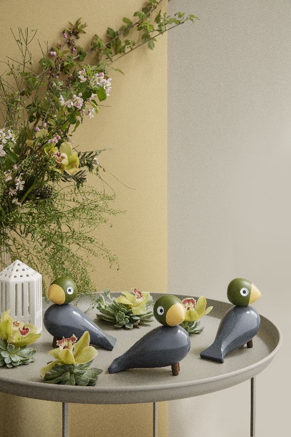 Songbirds Oiseaux chanteurs Figure en bois Rossignol Kay Bojesen