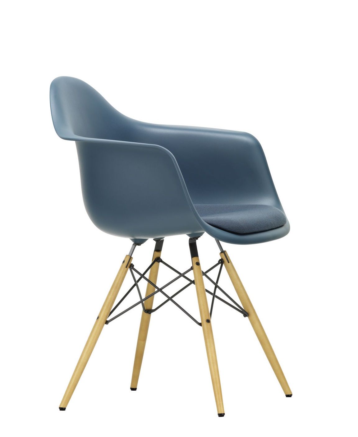 Eames Plastic Arm Chair DAW chaise avec coussin d'assise Vitra