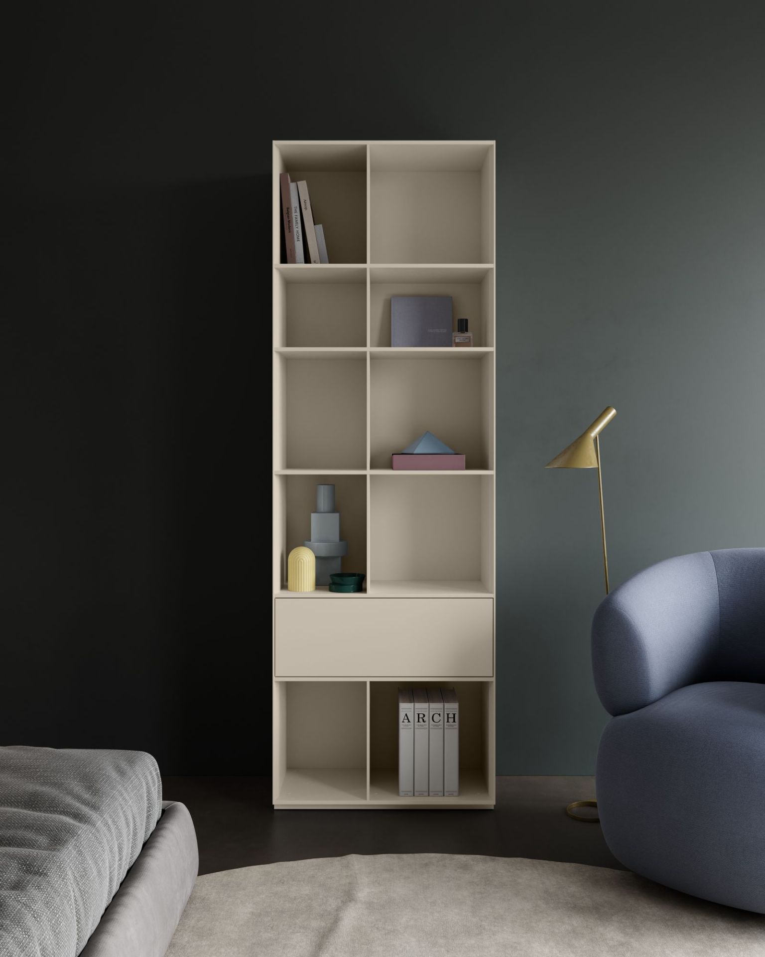 Nex Pur Étagère avec tiroir et ouvert Piure