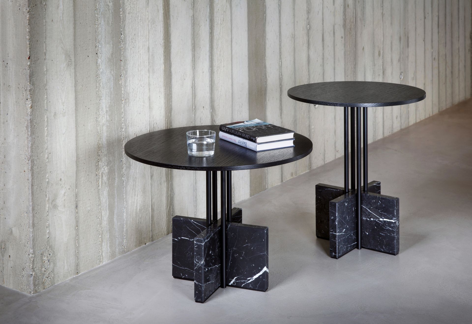 Gravity Table Table d'appoint Faible Nero Marquina Favius
