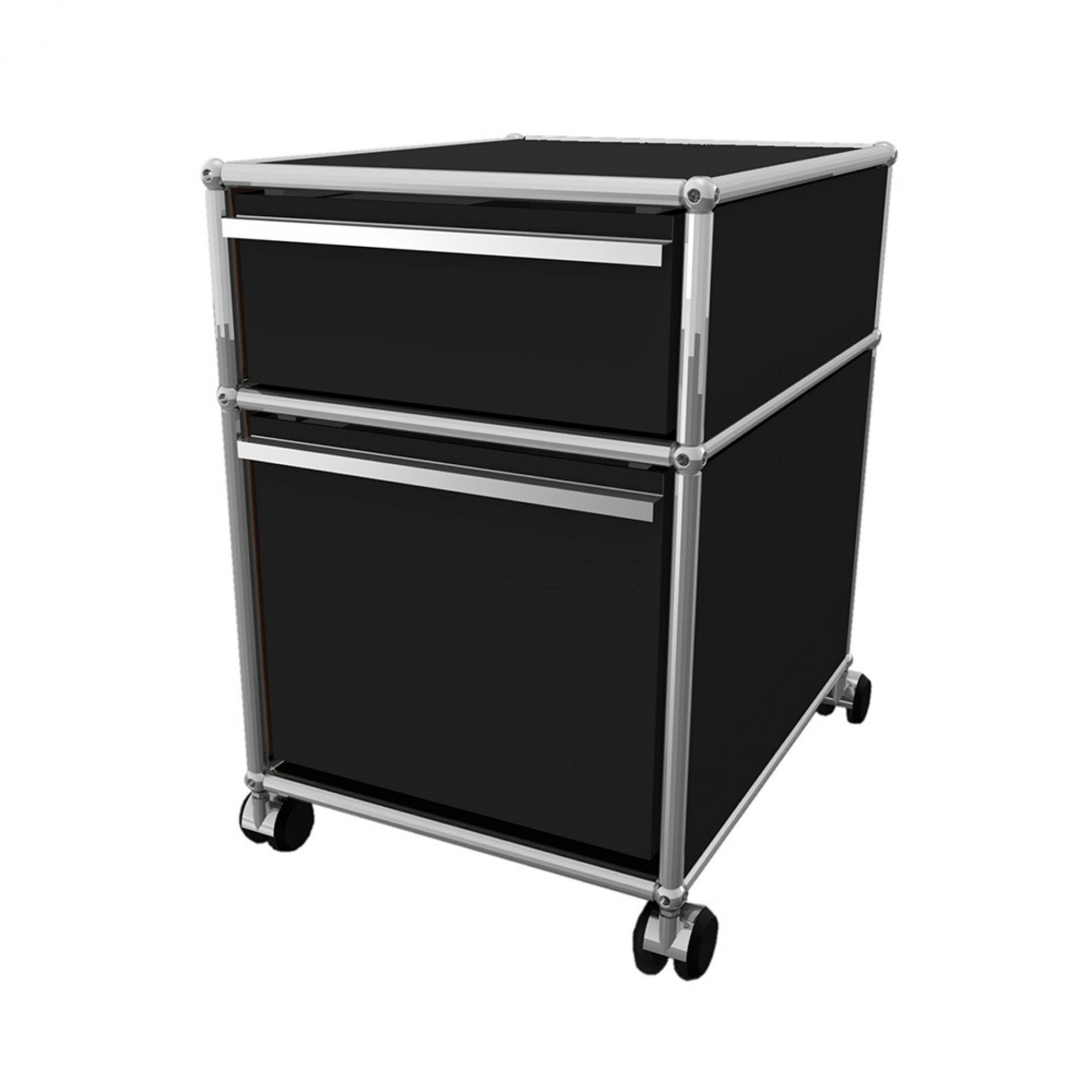 USM Haller Rollcontainer mit Hängeregistratur – enzianblau