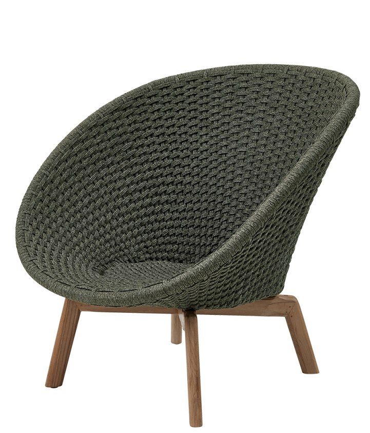 Peacock Outdoor Lounge chaise Rope Cane-Line Vert foncé