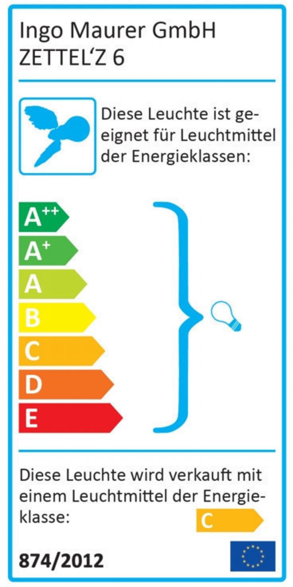 Zettel´z 6 lampe suspension Ingo Maurer