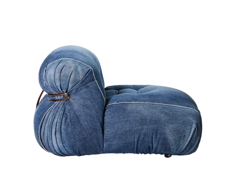 Fauteuil en denim Soriana Cassina