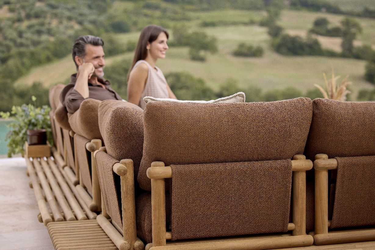 STICKS PLATFORM Grand canapé d'angle Extérieur Cane-Line