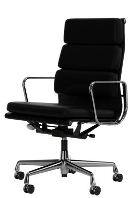 Soft Pad Chair EA219 / EA 219 CHROME / LEDER NERO Fauteuil Vitra OFFRE SPECIALE