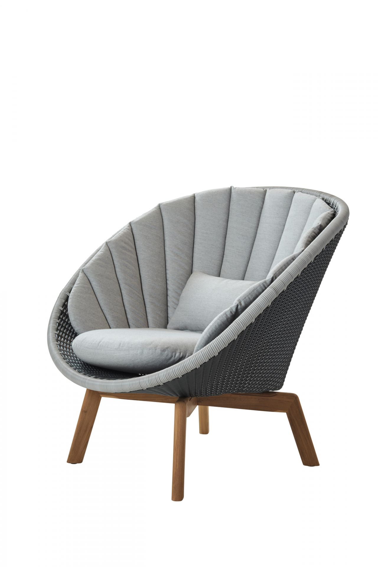 Peacock Outdoor Chaise longue Fibre Cane-Line gris
