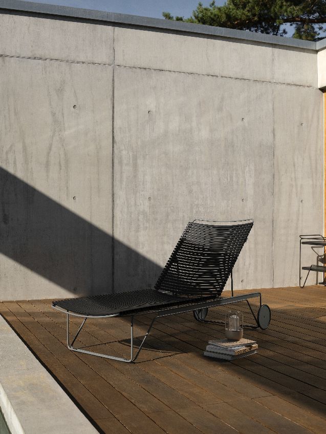 Click Chaise Longue ajustable Bain de soleil extérieur HOUE