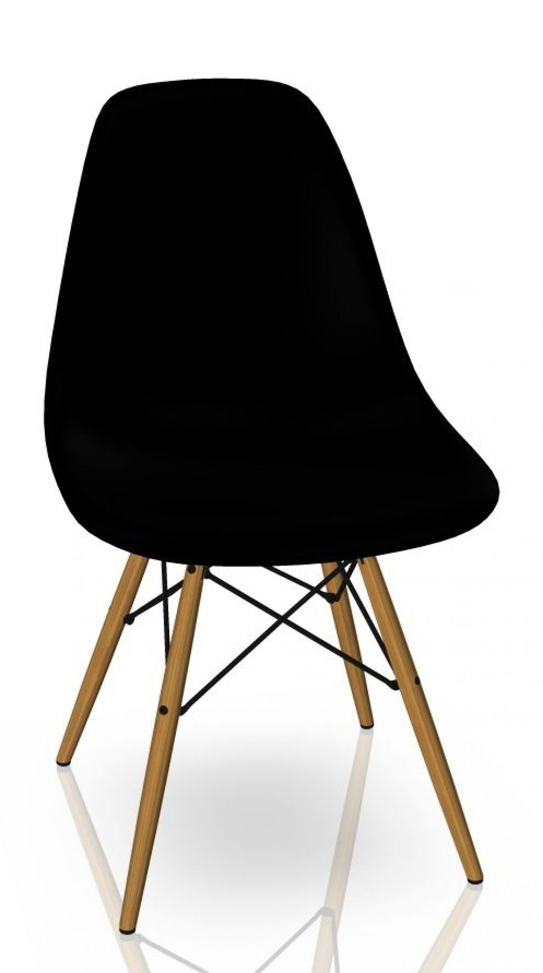 Eames Plastic Side Chair DSW Chaise Vitra Frêne Couleur miel - deep black