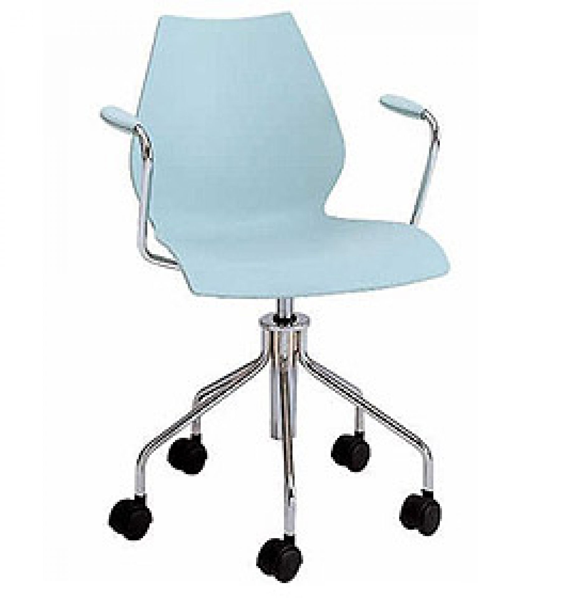 Chaise pivotante Maui avec vérin à gaz et accoudoirs Kartell