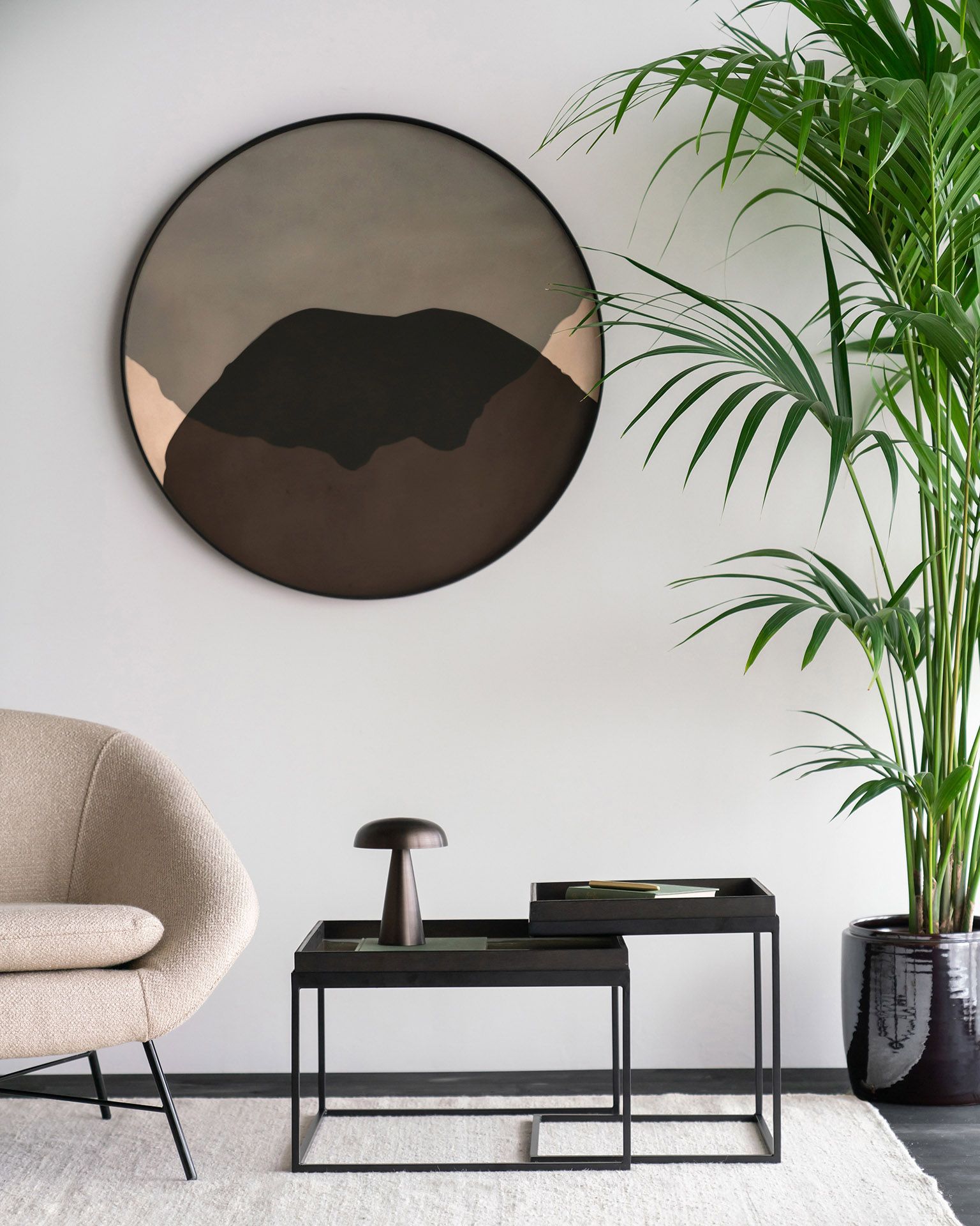 Table basse 2 pièces Noir carré S/L Ethnicraft