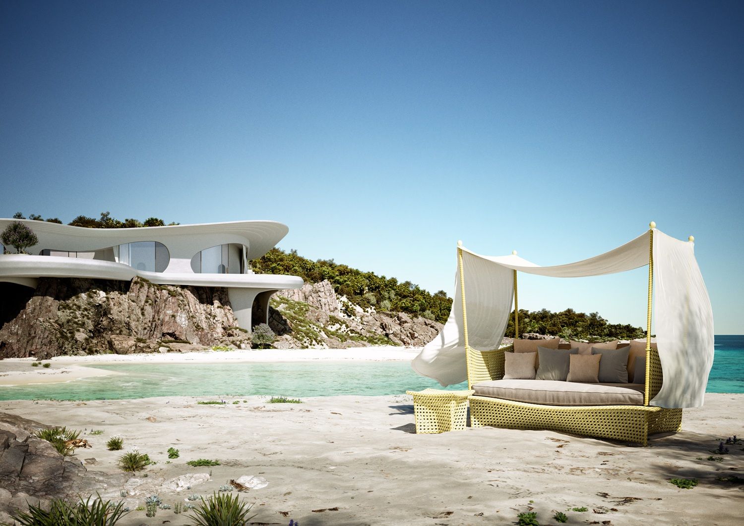 Daydream Daybed avec coussin Dedon