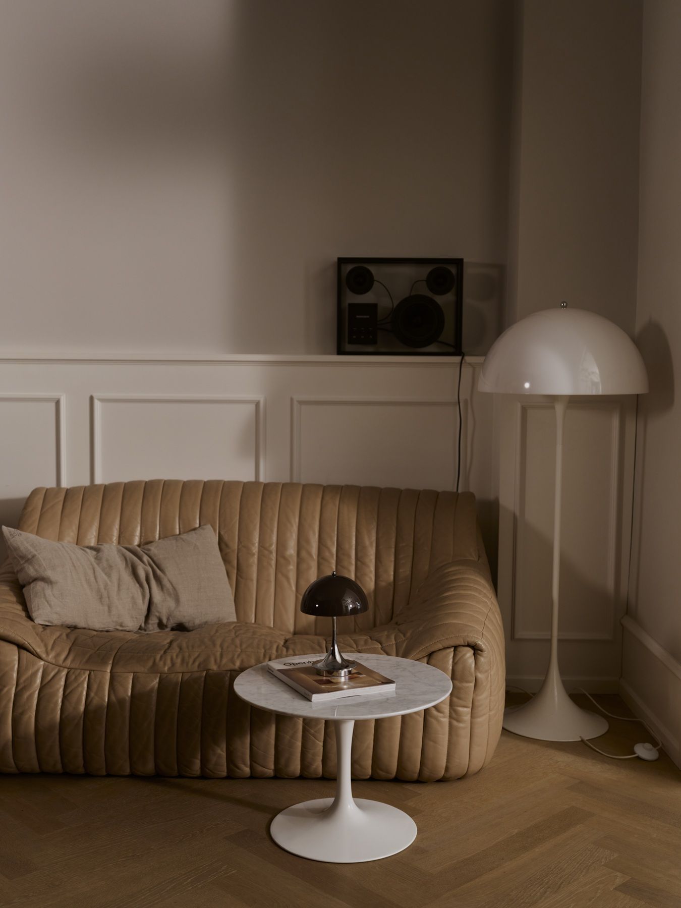 Panthella 160 Portable Lamp Chrome Lampe de table / Lampe à batterie Louis Poulsen