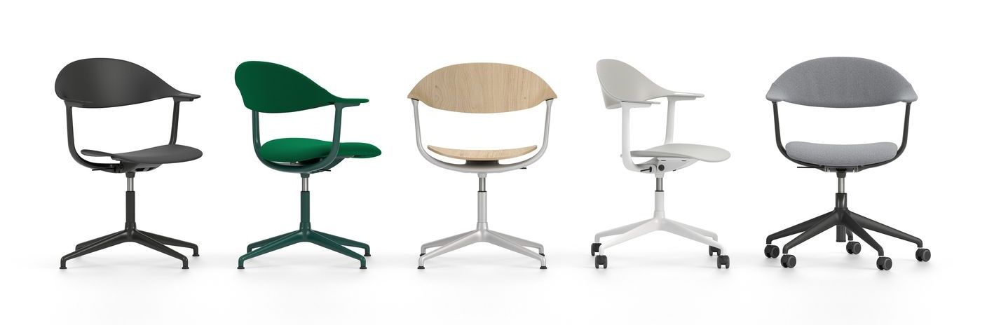 Mynt dossier et assise Plywood chaise de bureau Vitra