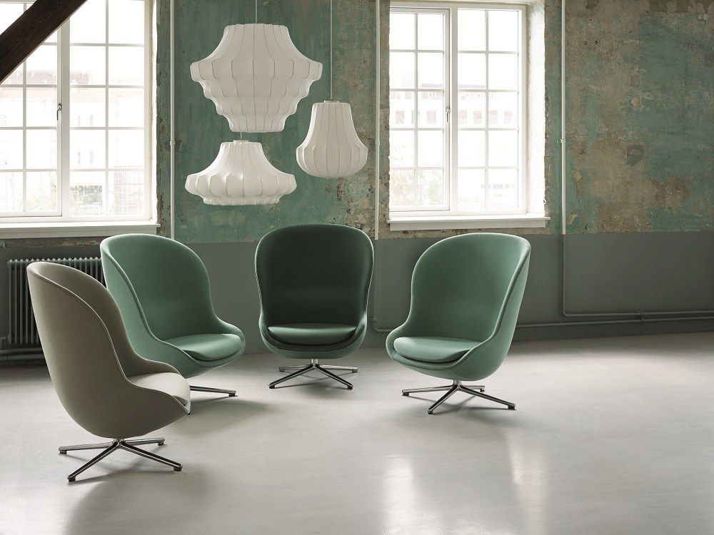 Hyg Lounge Chair High Swivel Fauteuil Normann Copenhagen