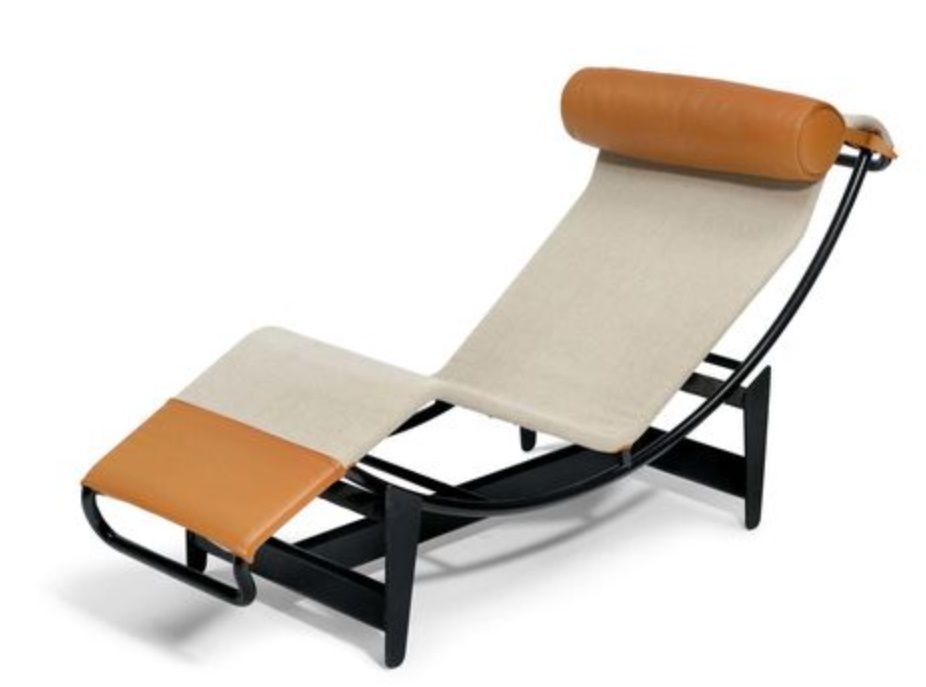 4 Chaise Longue à reglage continu Chaise longue en lin indéchirable Cassina