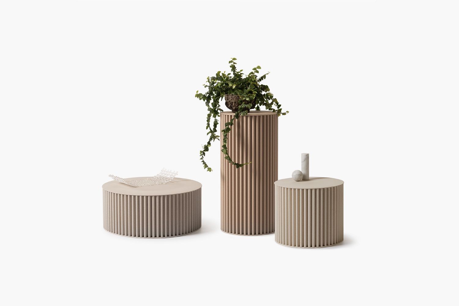 Herclino Side table Table d'appoint Indoor / Outdoor Gris Opinion Ciatti