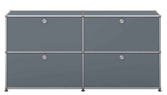 USM Haller Sideboard mit 4 Klapptüren – QUICK SHIP -mittelgrau