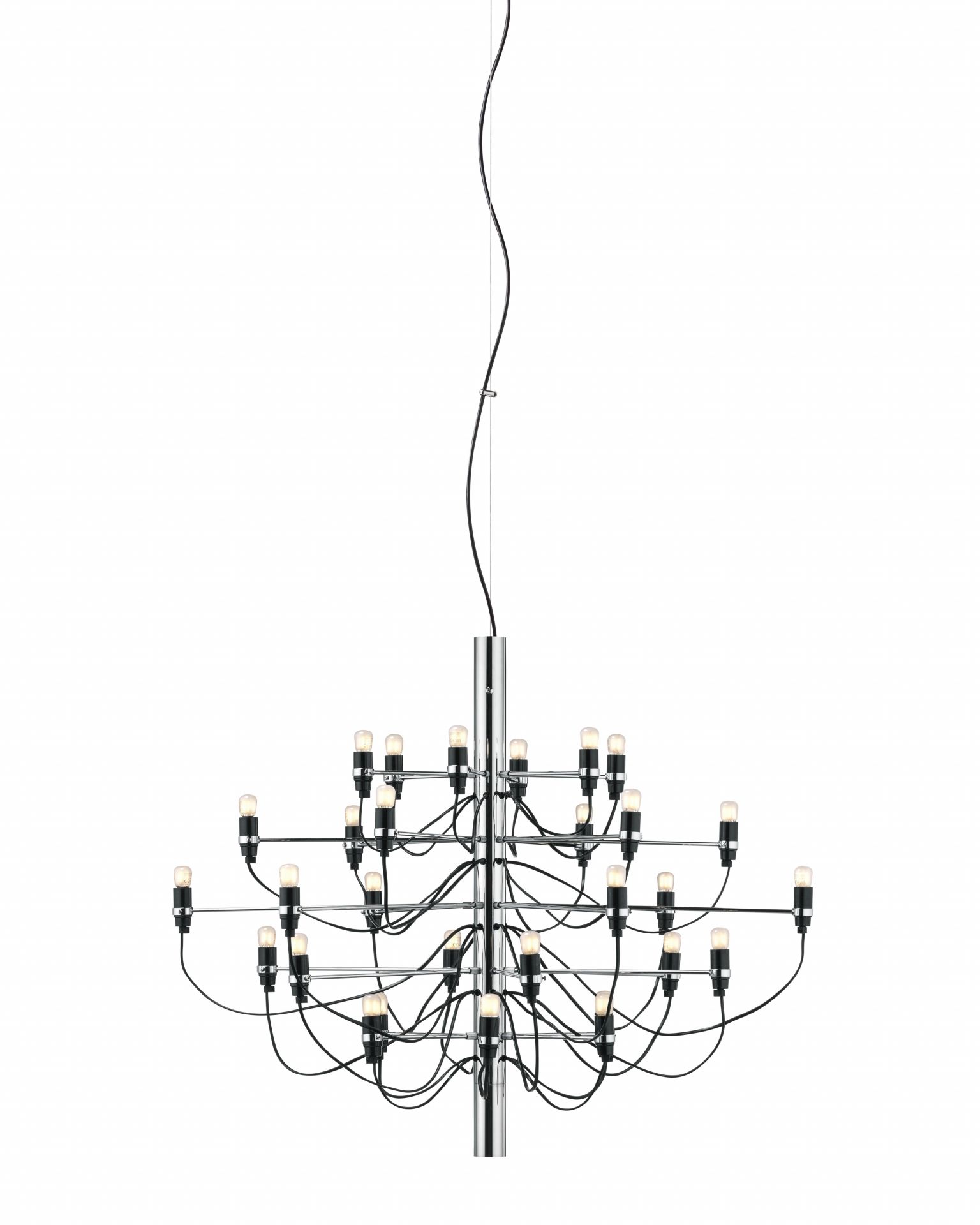 2097/30 Lustre LED chrome avec ampoules dépolies Flos