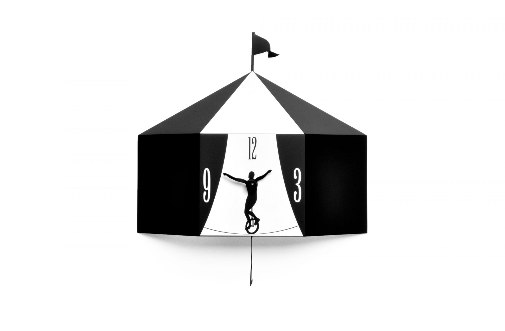 Circus Horloge Murale Noir Progetti OFFRE SPECIALE